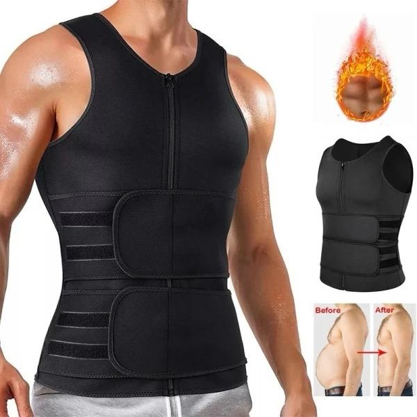 Gilet De Sauna De Compression Pour Hommes, Soutien Du Dos