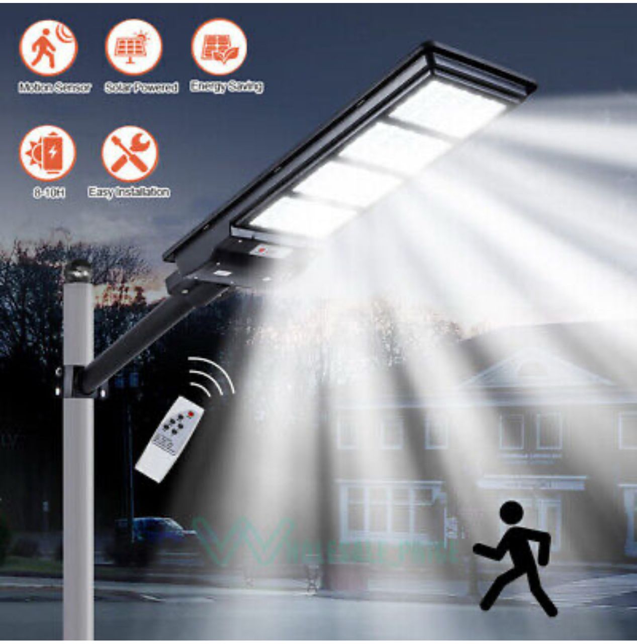 Lampe Solaire LED avec Détecteur de Mouvement