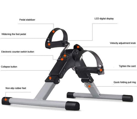 Mini vélo d’appartement pliable avec écran LCD – appareil multifonction pour entraînement à domicile